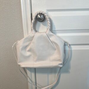 Vince Camuto Jordy White Leather Braided Handle Women's Bag